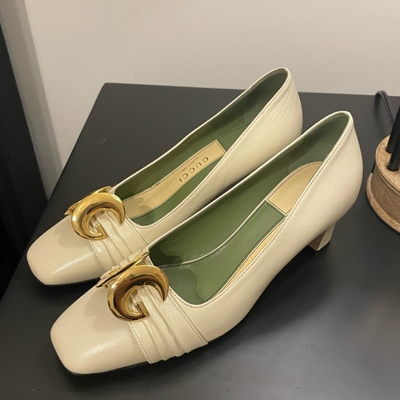 Gucci Malaga GG Cream colored heels - Picture 2 of 4